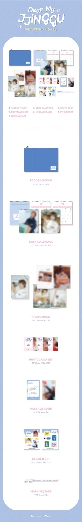 (Pre Order) Season's Greetings 2026: Onew - Dear My Jjinggu - KPop Idol