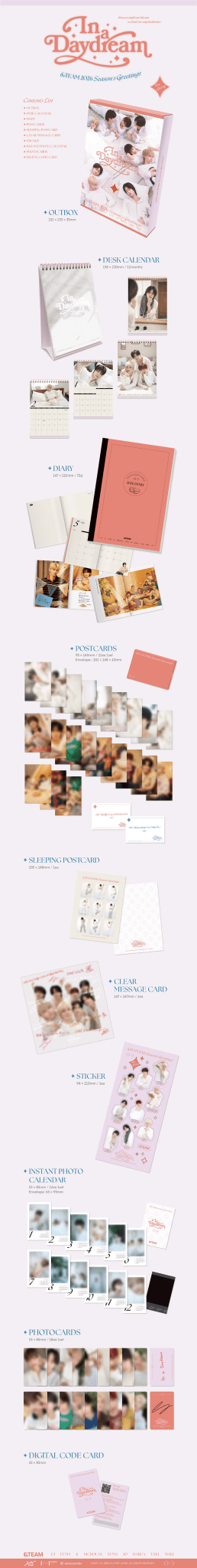 (Pre Order) Season's Greetings 2026: &Team - In a Daydream - KPop Idol