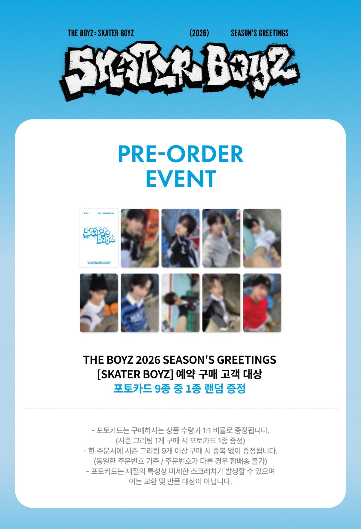 (Pre Order) Season's Greetings 2026: The Boyz - Skater Boyz - KPop Idol