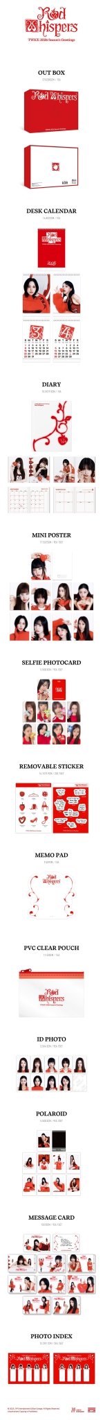 (Pre Order) Season's Greetings 2026: Twice - Red Whispers - KPop Idol
