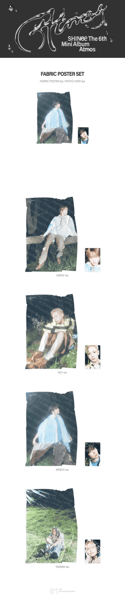 (Pre Order) Shinee - Atmos Pop Up Official MD - FABRIC POSTER SET - KPop Idol