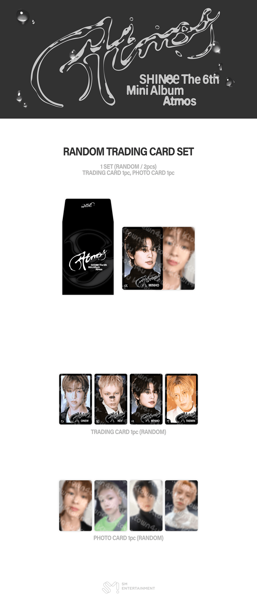 (Pre Order) Shinee - Atmos Pop Up Official MD - RANDOM TRADING CARD - KPop Idol