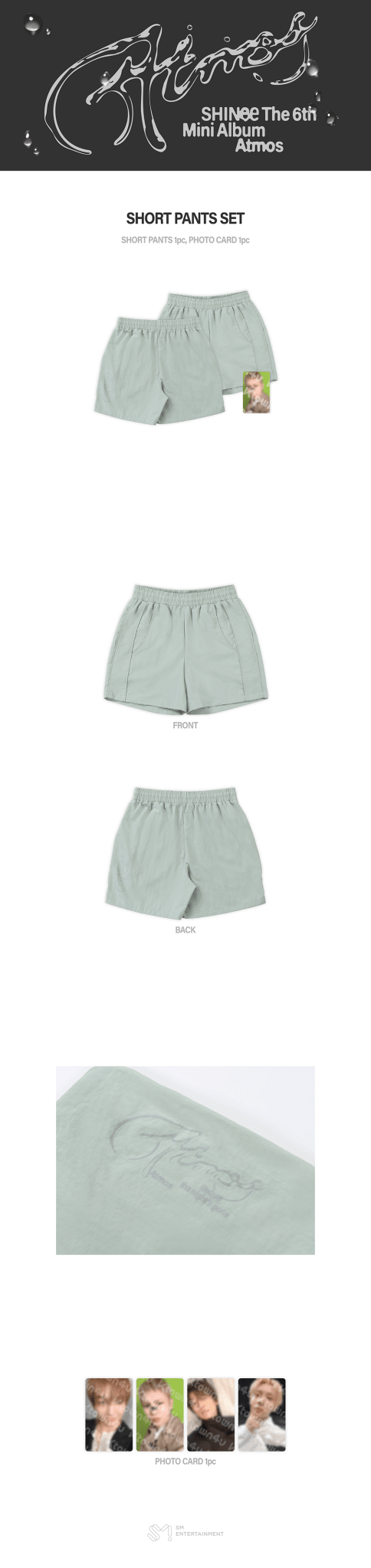 (Pre Order) Shinee - Atmos Pop Up Official MD - SHORT PANTS SET - KPop Idol