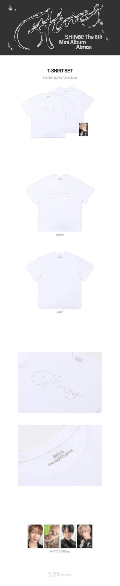 (Pre Order) Shinee - Atmos Pop Up Official MD - T-SHIRT SET - KPop Idol
