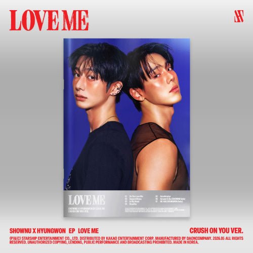 (Pre Order) Shownu x Hyungwon - Love Me: Crush on You ver. - KPop Idol