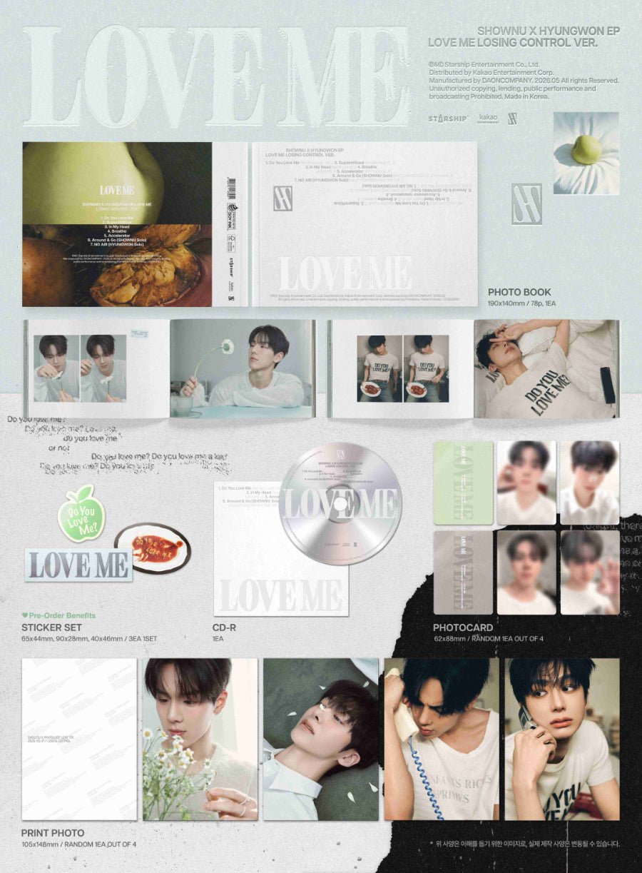 (Pre Order) Shownu x Hyungwon - Love Me: Losing Control ver. - KPop Idol
