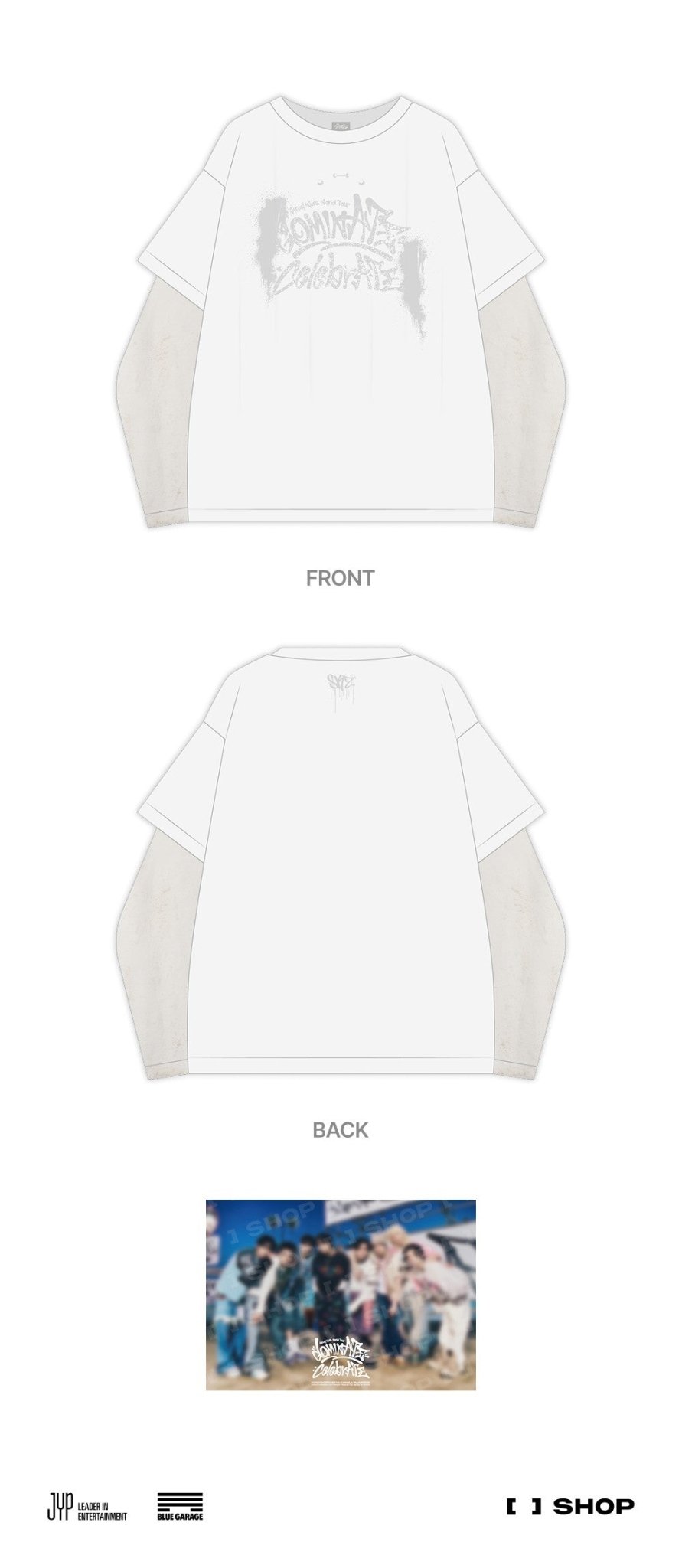 (Pre Order) Stray Kids CelebrATE DominATE Pop Up Store Official MD: LAYERED LONG SLEEVE - KPop Idol