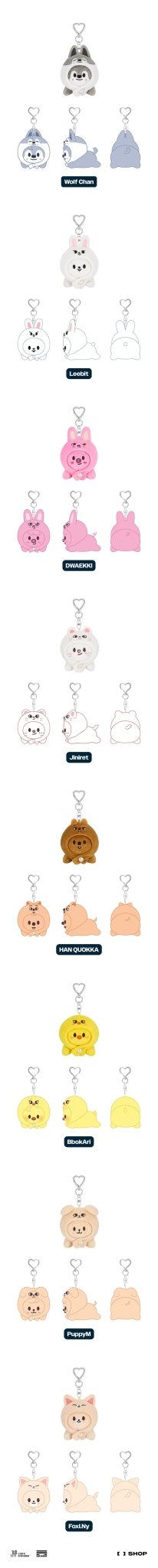 (Pre Order) Stray Kids CelebrATE DominATE Pop Up Store Official MD: SKZOO KEYRING LYING Ver. - KPop Idol