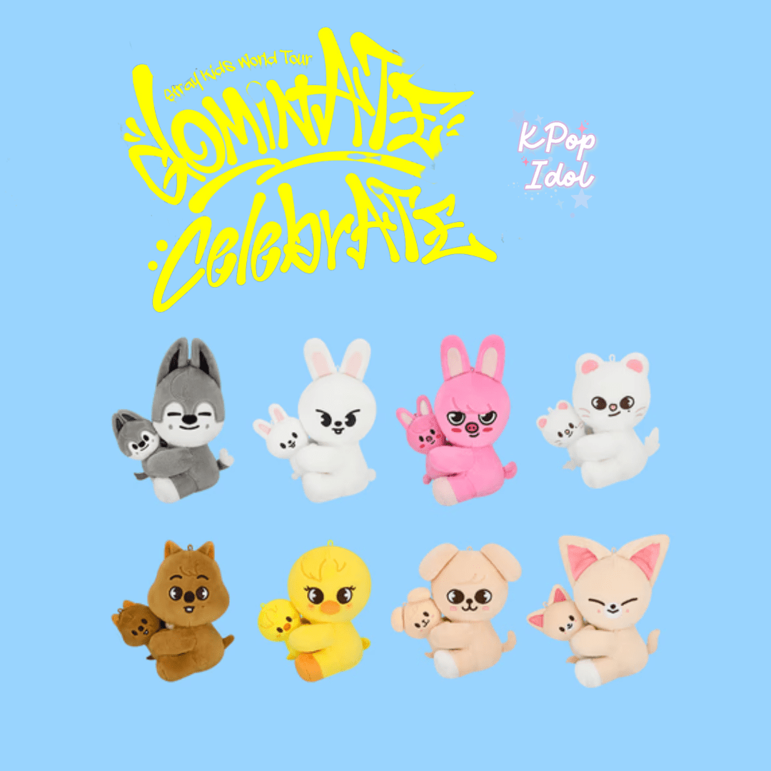 (Pre Order) Stray Kids CelebrATE DominATE Pop Up Store Official MD: SKZOO MAGNET PLUSH SET - KPop Idol