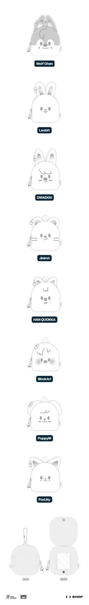 (Pre Order) Stray Kids CelebrATE DominATE Pop Up Store Official MD: SKZOO ORIGINAL BACKPACK SILVER Ver. - KPop Idol