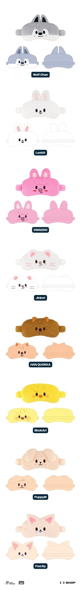 (Pre Order) Stray Kids CelebrATE DominATE Pop Up Store Official MD: SKZOO SLEEP MASK - KPop Idol
