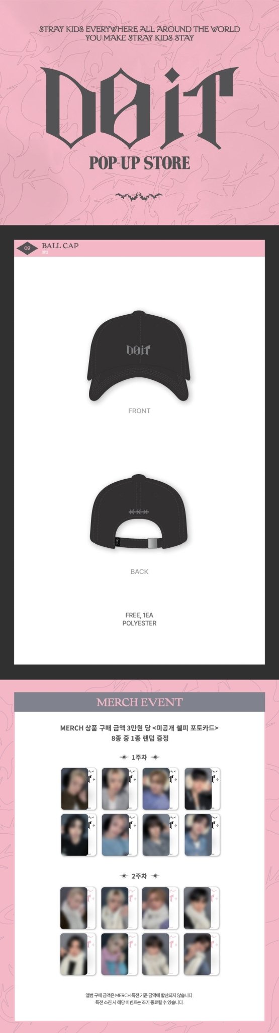 (Pre Order) Stray Kids - Do It Pop Up Official MD: (Week One) BALL CAP - KPop Idol