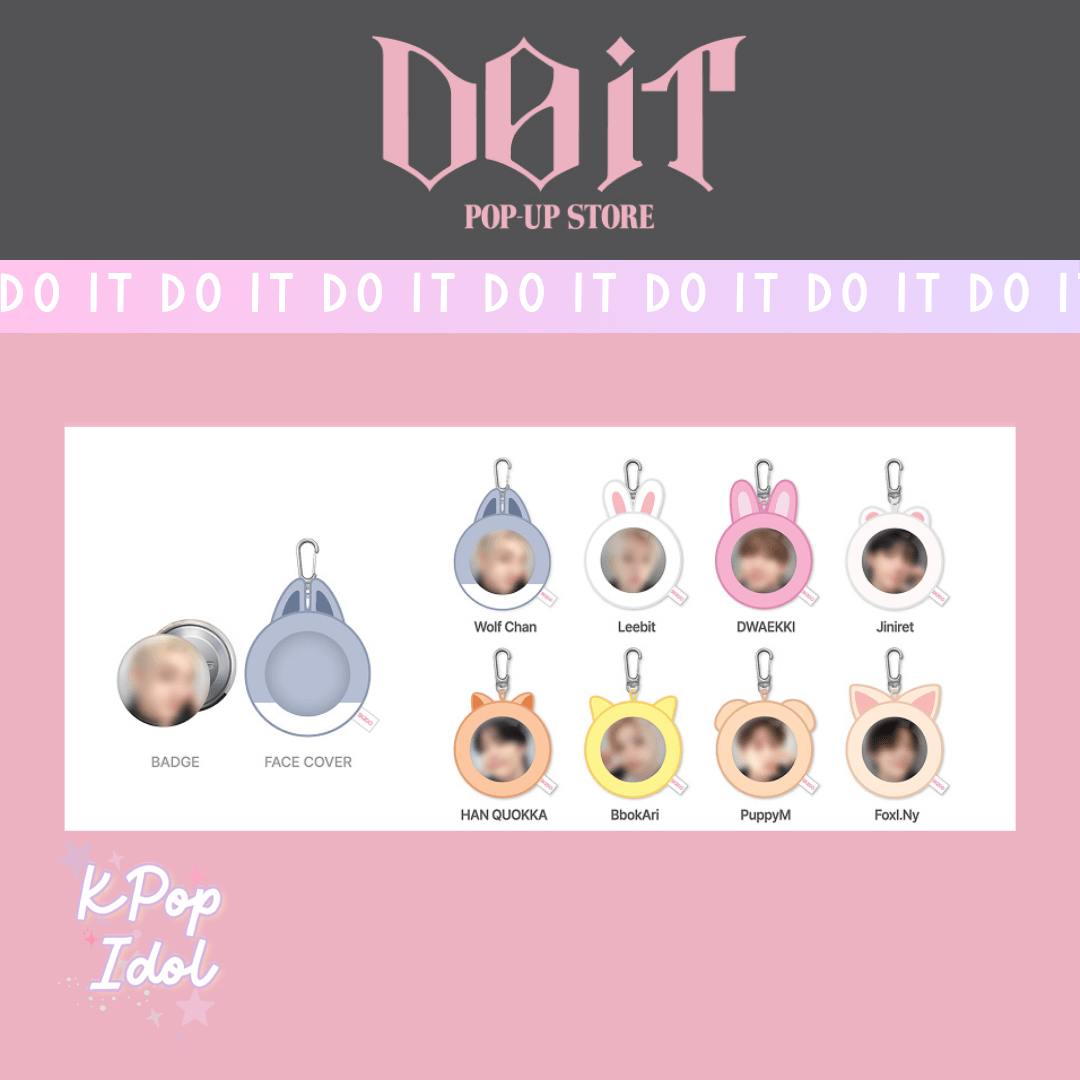 (Pre Order) Stray Kids - Do It Pop Up Official MD: (Week One) SOFT FACE BADGE & SKZOO COVER SET - KPop Idol