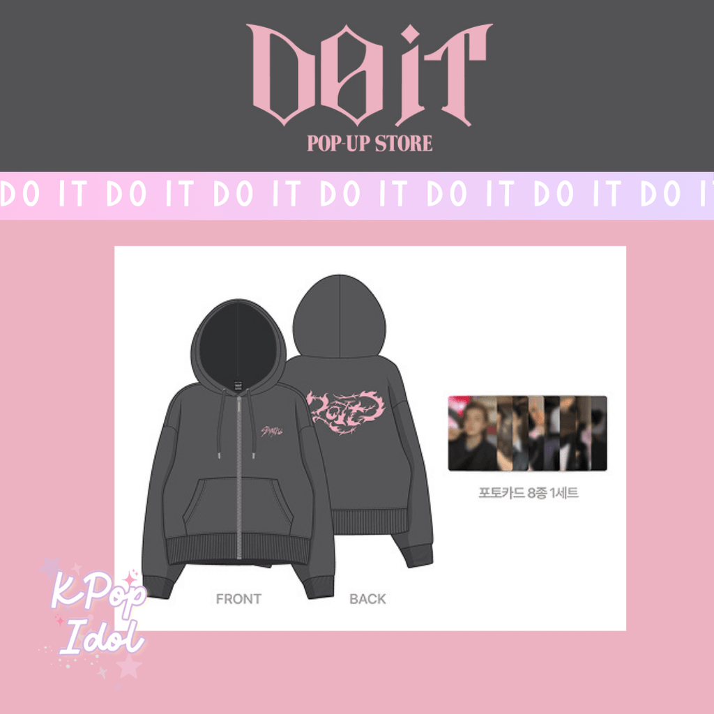 (Pre Order) Stray Kids - Do It Pop Up Official MD: (Week One) ZIP - UP HOODIE - KPop Idol