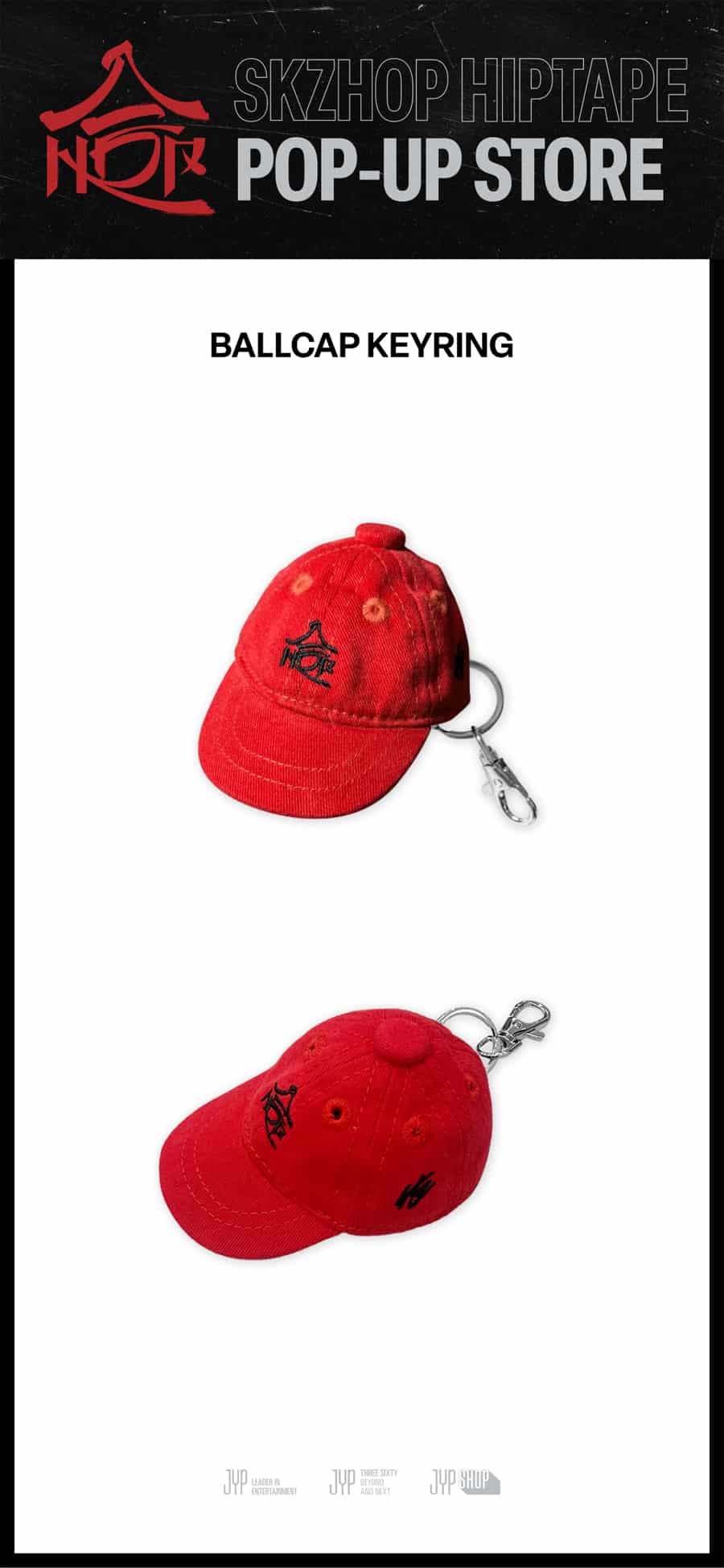 (Pre Order) Stray Kids HOP Pop Up Store - Ballcap Keyring - KPop Idol