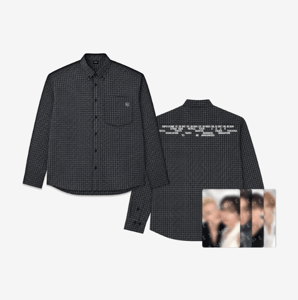 (Pre Order) Stray Kids - Run It World Tour Official MD: CHECK SHIRT - KPop Idol