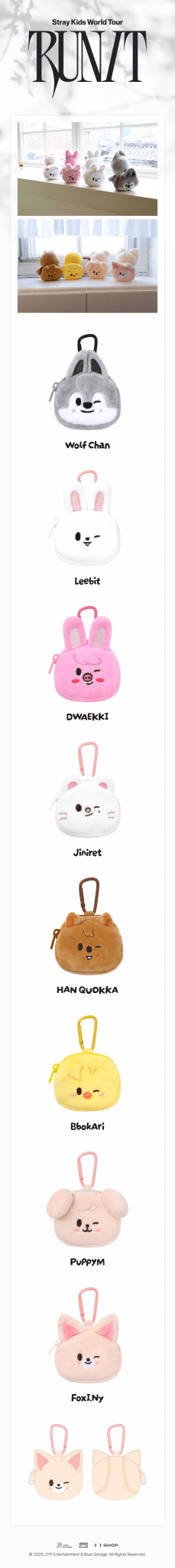 (Pre Order) Stray Kids - Run It World Tour Official MD: SKZOO MINI BACKPACK KEYRING - KPop Idol