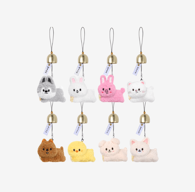 (Pre Order) Stray Kids - Run It World Tour Official MD: SKZOO PLUSH DOOR BELL KEYRING - KPop Idol