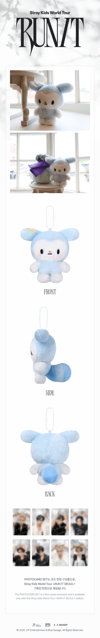 (Pre Order) Stray Kids - Run It World Tour Official MD: TASY PLUSH BABY Ver. - KPop Idol