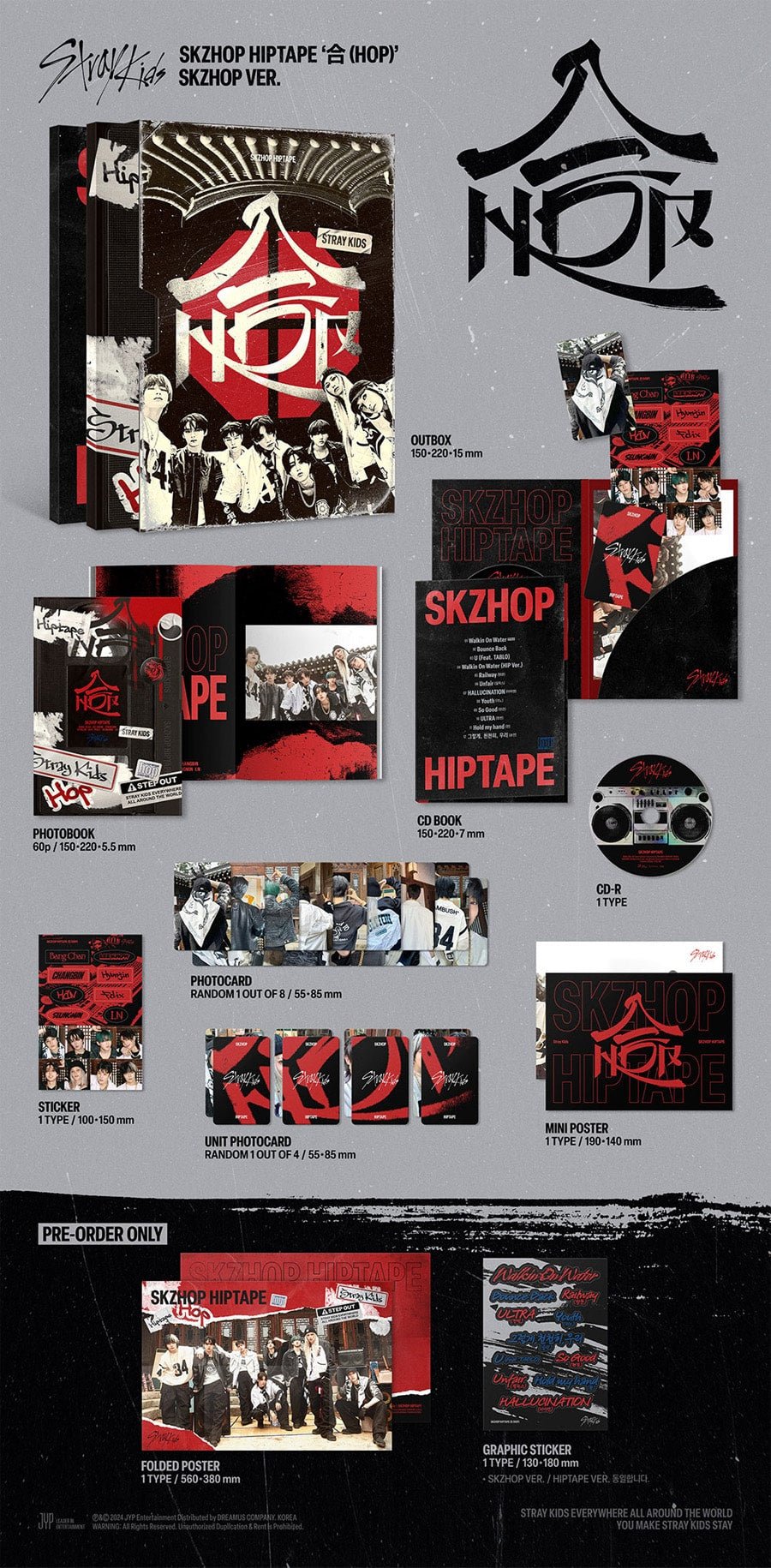 (Pre Order) Stray Kids – SKZHOP HIPTAPE ‘合 (HOP)’ (SKZHOP VER.) - KPop Idol