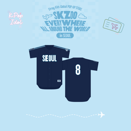 (Pre Order) Stray Kids - SKZOO Everywhere All Around the World Official MD: BASEBALL JERSEY SEOUL Ver.