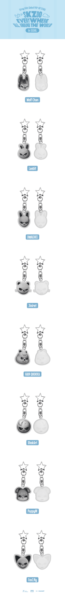 (Pre Order) Stray Kids - SKZOO Everywhere All Around the World Official MD: EVIL SKZOO ACRYLIC KEYRING - KPop Idol