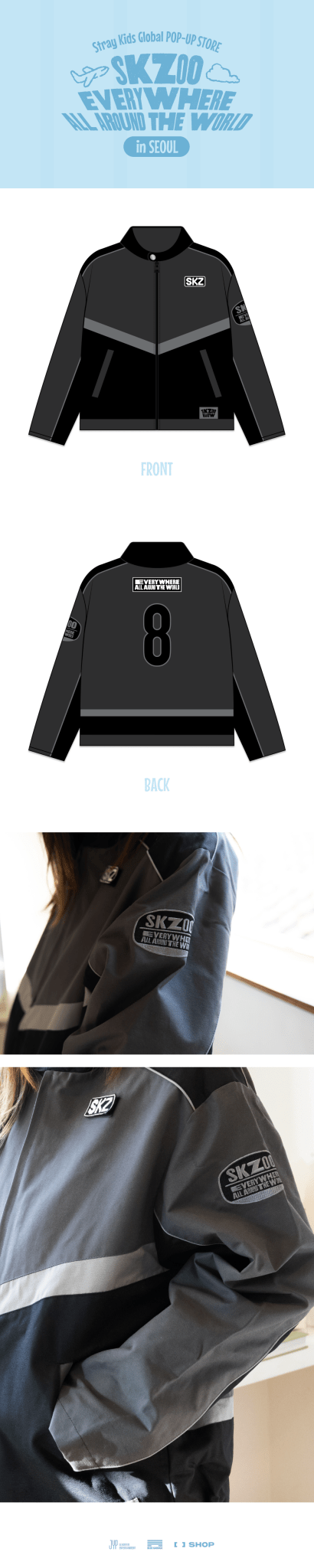 (Pre Order) Stray Kids - SKZOO Everywhere All Around the World Official MD: RACING JACKET SEOUL Ver. - KPop Idol