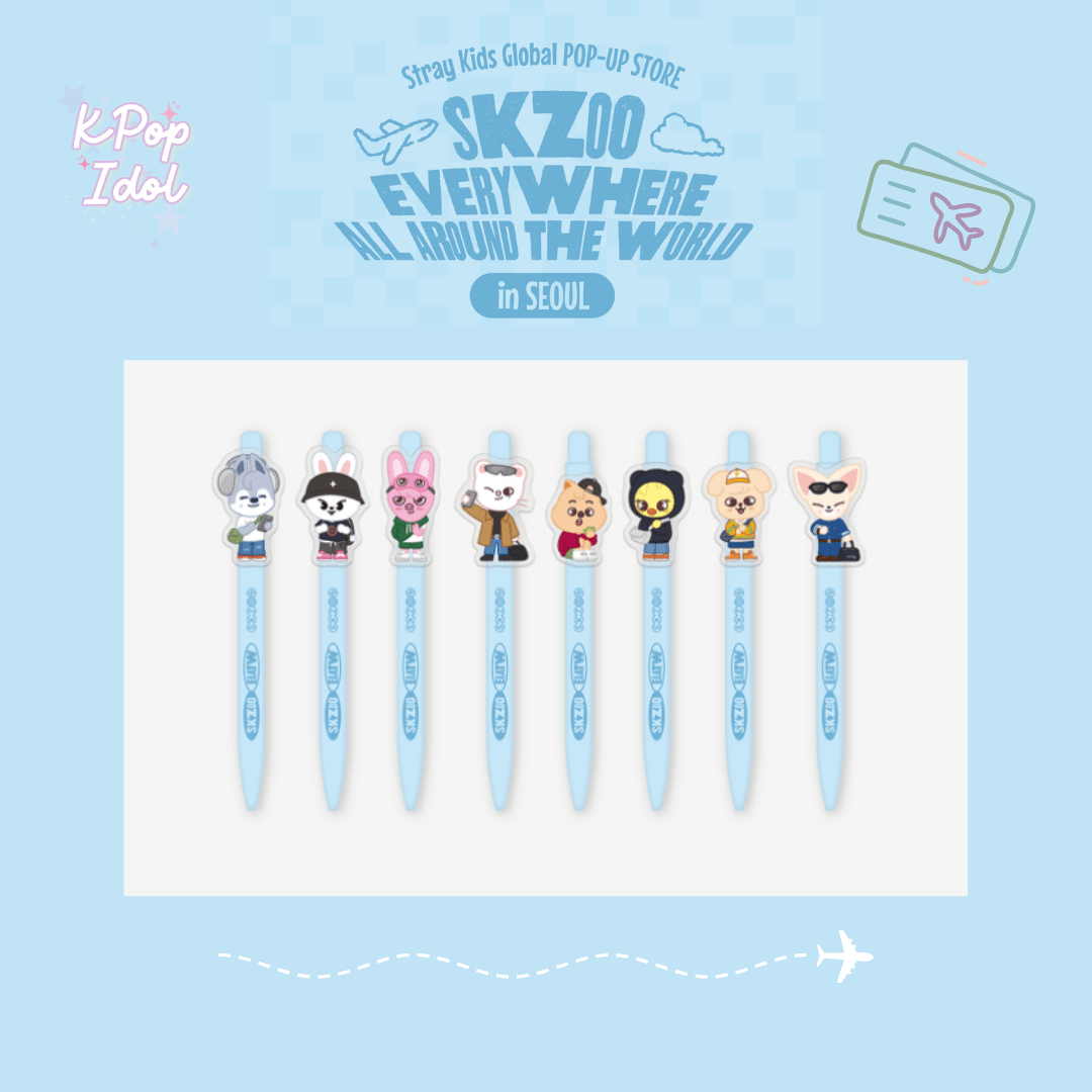 (Pre Order) Stray Kids - SKZOO Everywhere All Around the World Official MD: SKZOO ACRYLIC GEL PEN - KPop Idol