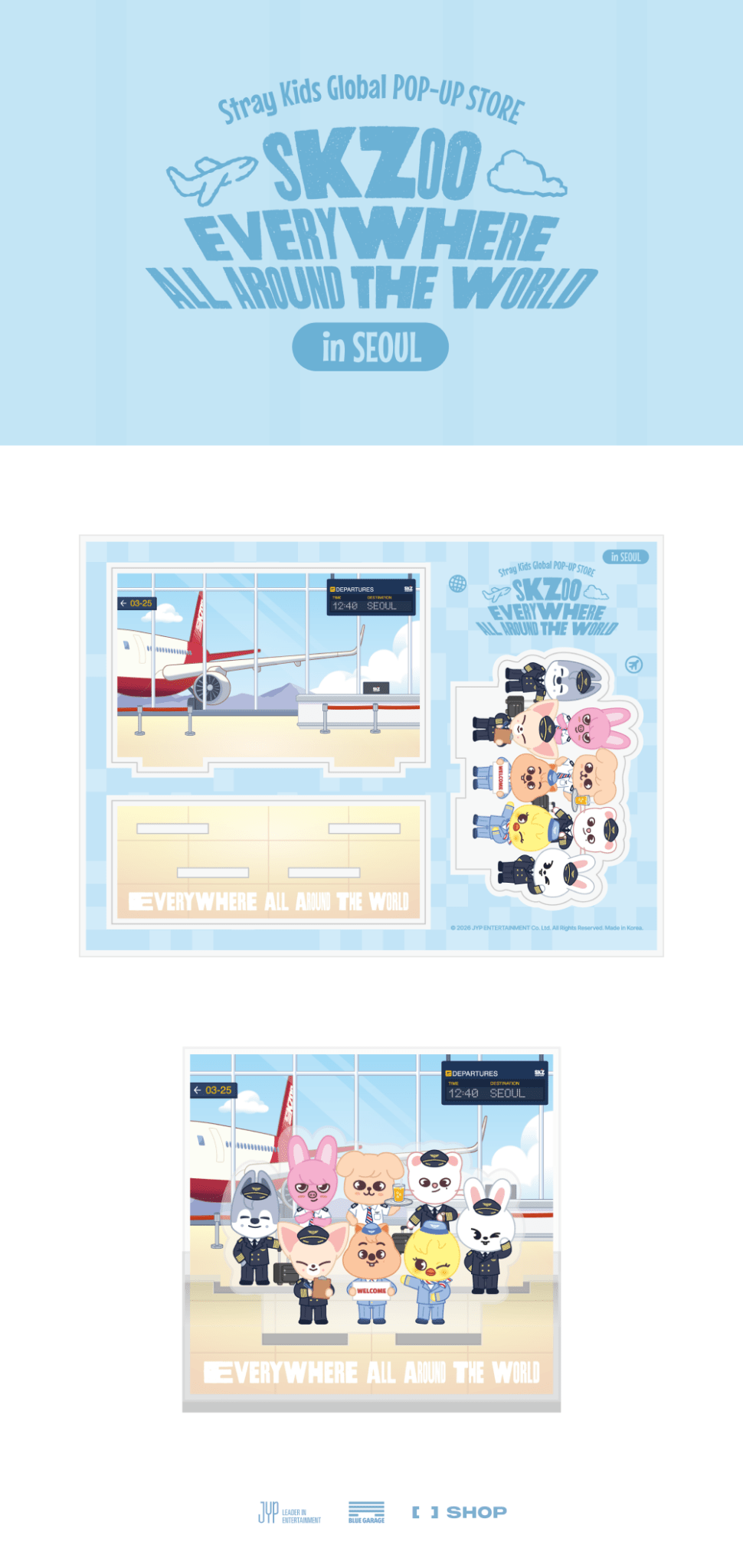 (Pre Order) Stray Kids - SKZOO Everywhere All Around the World Official MD: SKZOO ACRYLIC STAND SEOUL Ver. - KPop Idol