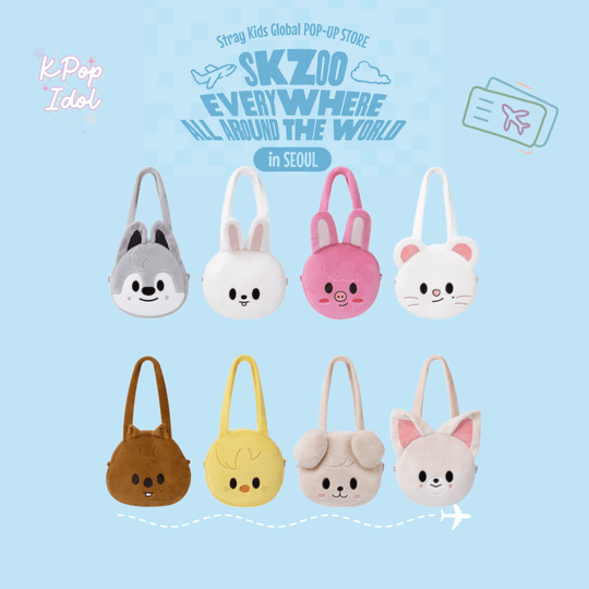 (Pre Order) Stray Kids - SKZOO Everywhere All Around the World Official MD: SKZOO FACE SHOULDER BAG