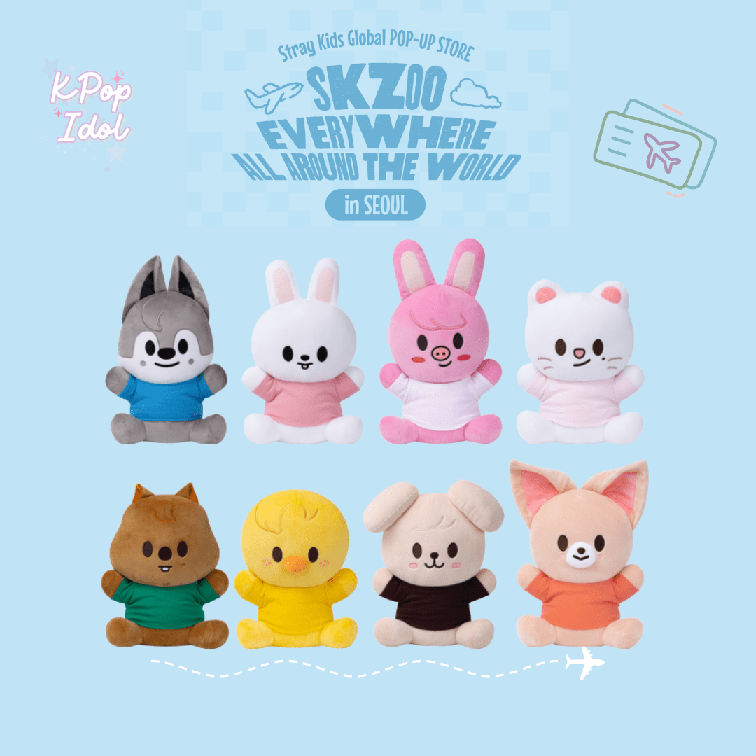 (Pre Order) Stray Kids - SKZOO Everywhere All Around the World Official MD: SKZOO PLUSH HUG ME Ver. - KPop Idol