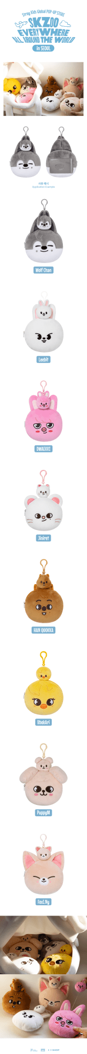 (Pre Order) Stray Kids - SKZOO Everywhere All Around the World Official MD: SKZOO REEL FACE SET - KPop Idol