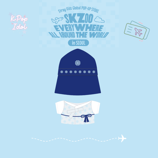 (Pre Order) Stray Kids - SKZOO Everywhere All Around the World Official MD: SKZOO STANDING PLUSH OUTFIT SEOUL Ver.