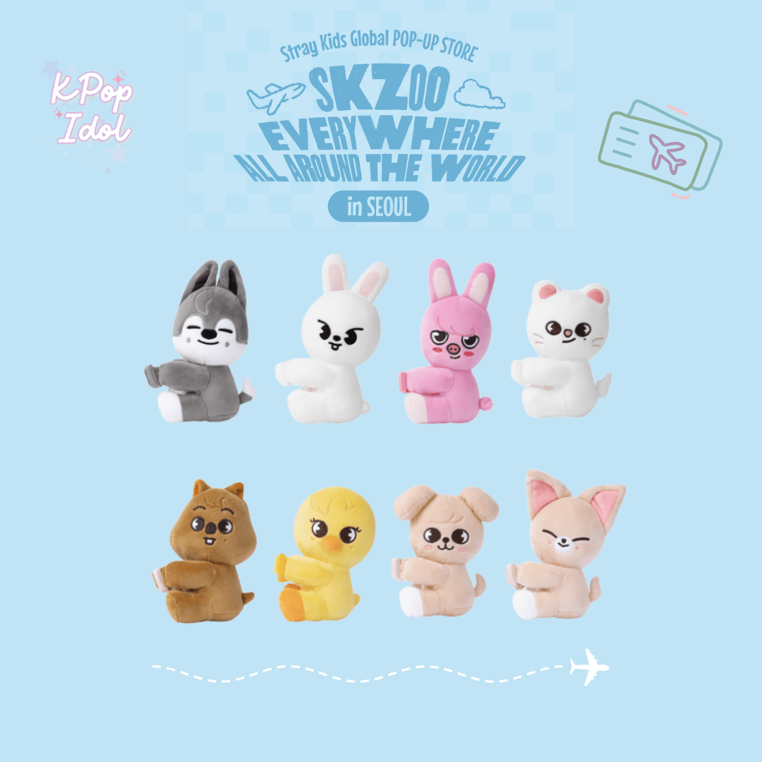 (Pre Order) Stray Kids - SKZOO Everywhere All Around the World Official MD: SKZOO STRAP PLUSH - KPop Idol