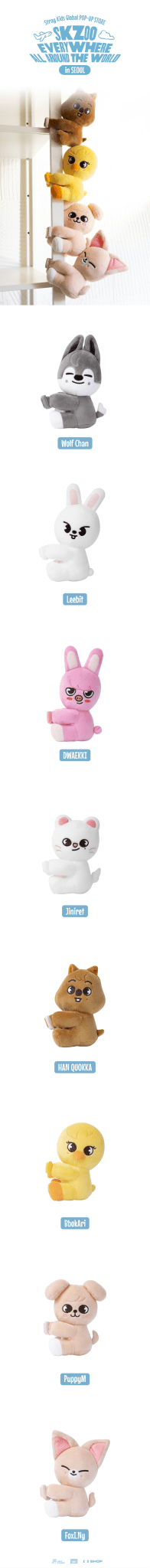 (Pre Order) Stray Kids - SKZOO Everywhere All Around the World Official MD: SKZOO STRAP PLUSH - KPop Idol