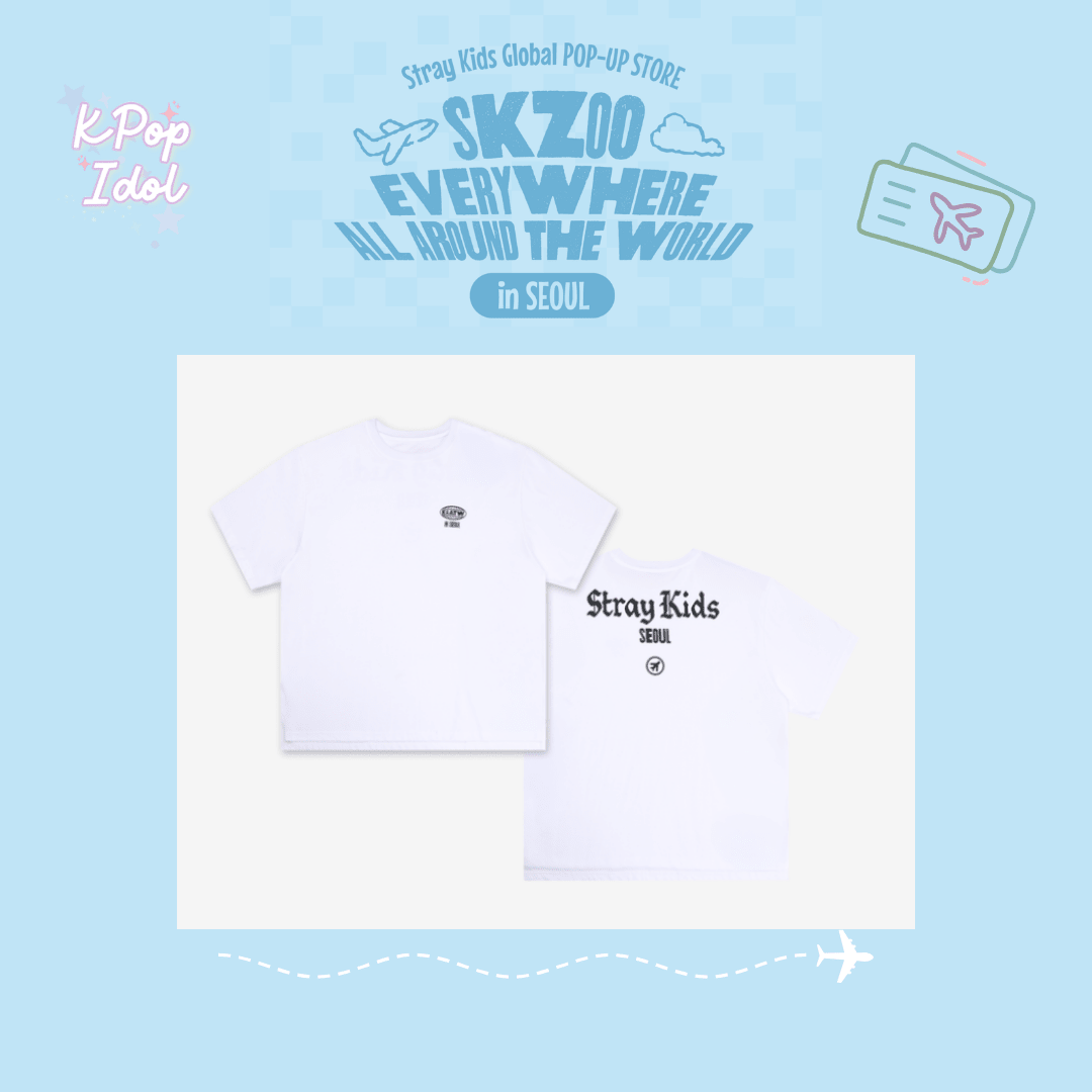 (Pre Order) Stray Kids - SKZOO Everywhere All Around the World Official MD: T - SHIRT SEOUL Ver. - KPop Idol