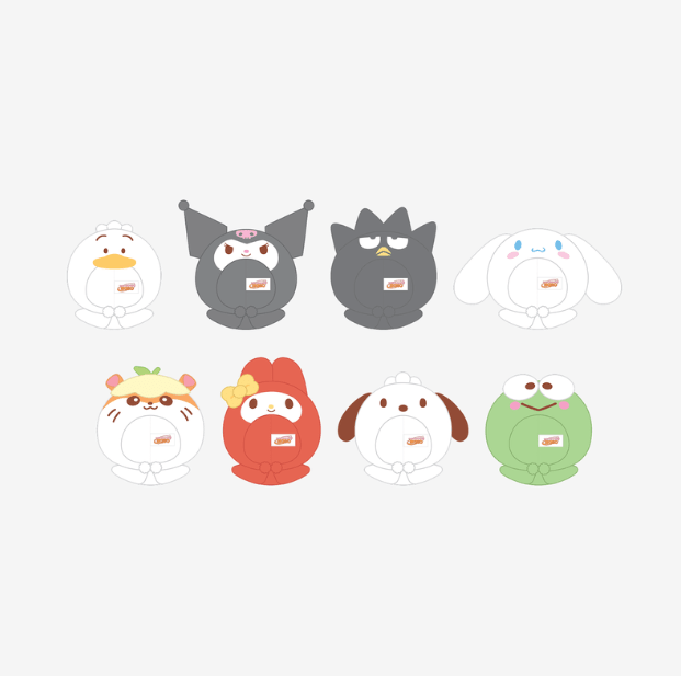 (Pre Order) Stray Kids - SKZOO X SANRIO CHARACTERS Official MD: 10CM SKZOO PLUSH OUTFIT - KPop Idol