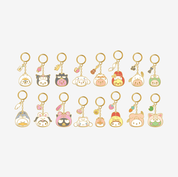 (Pre Order) Stray Kids - SKZOO X SANRIO CHARACTERS Official MD: METAL KEYRING - KPop Idol