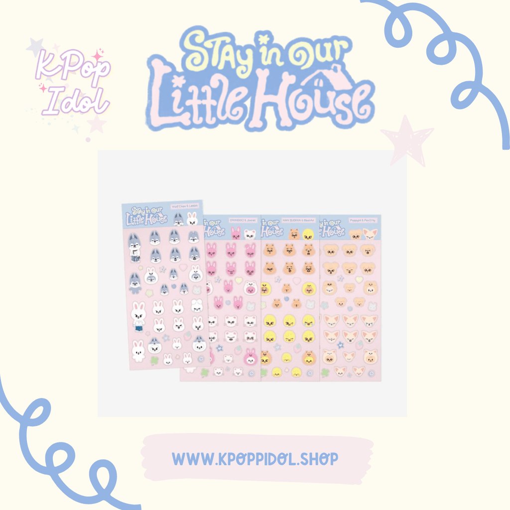 (Pre Order) Stray Kids - Stay in Our Little House Official MD - SKZOO 3D STICKER - KPop Idol