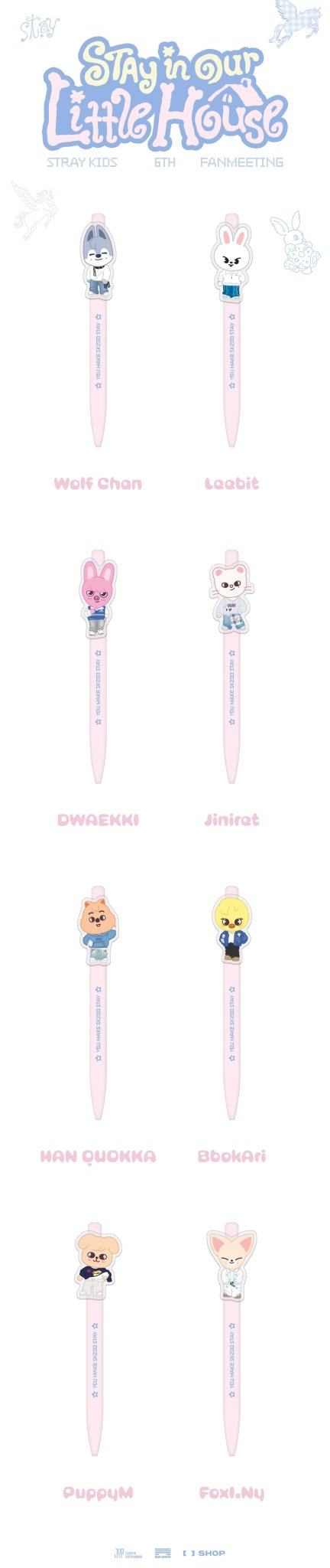 (Pre Order) Stray Kids - Stay in Our Little House Official MD - SKZOO GEL PEN - KPop Idol