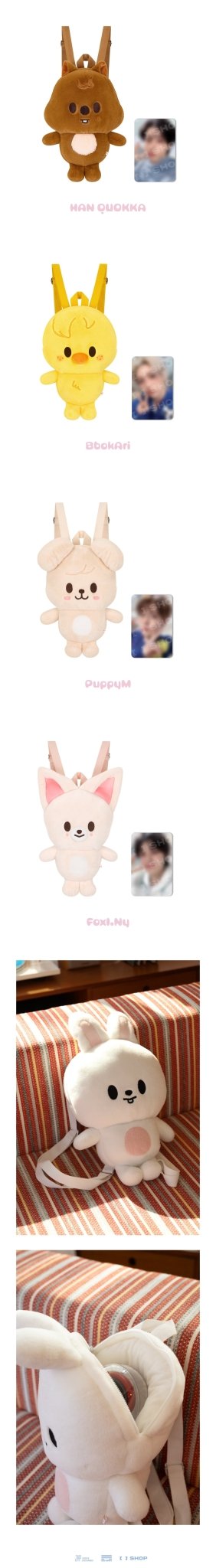 (Pre Order) Stray Kids - Stay in Our Little House Official MD - SKZOO PLUSH BACKPACK - KPop Idol