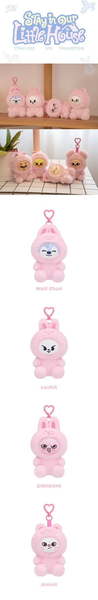 (Pre Order) Stray Kids - Stay in Our Little House Official MD - SKZOO PLUSH TOY Ver. - KPop Idol