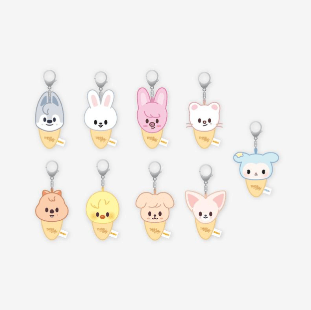 (Pre Order) Stray Kids - This & That Pop Up Official MD Week One: PLUSH KEYRING ICECREAM Ver. - KPop Idol