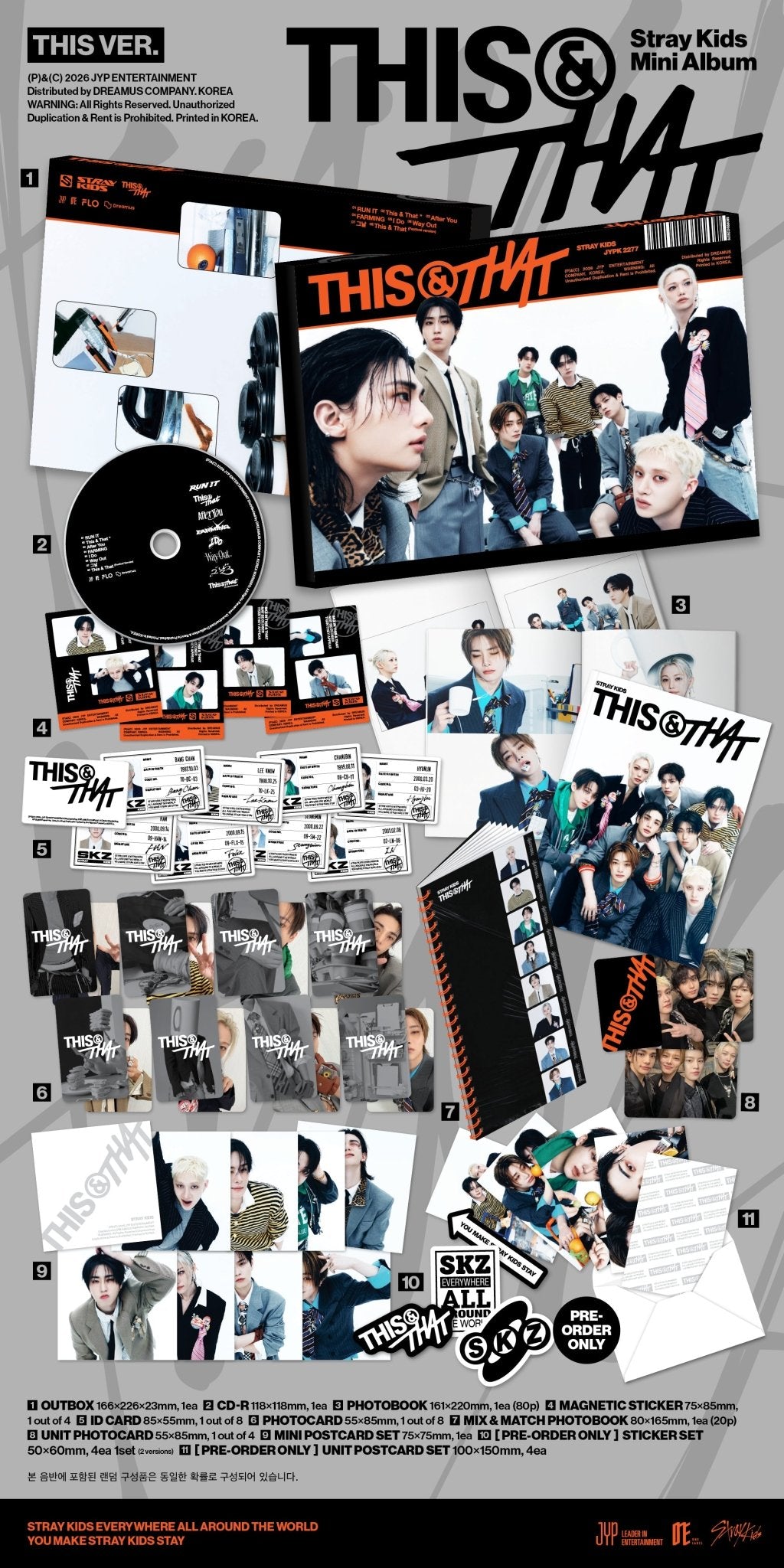 (Pre Order) Stray Kids - This & That: This/That Ver. (Music Korea) - KPop Idol