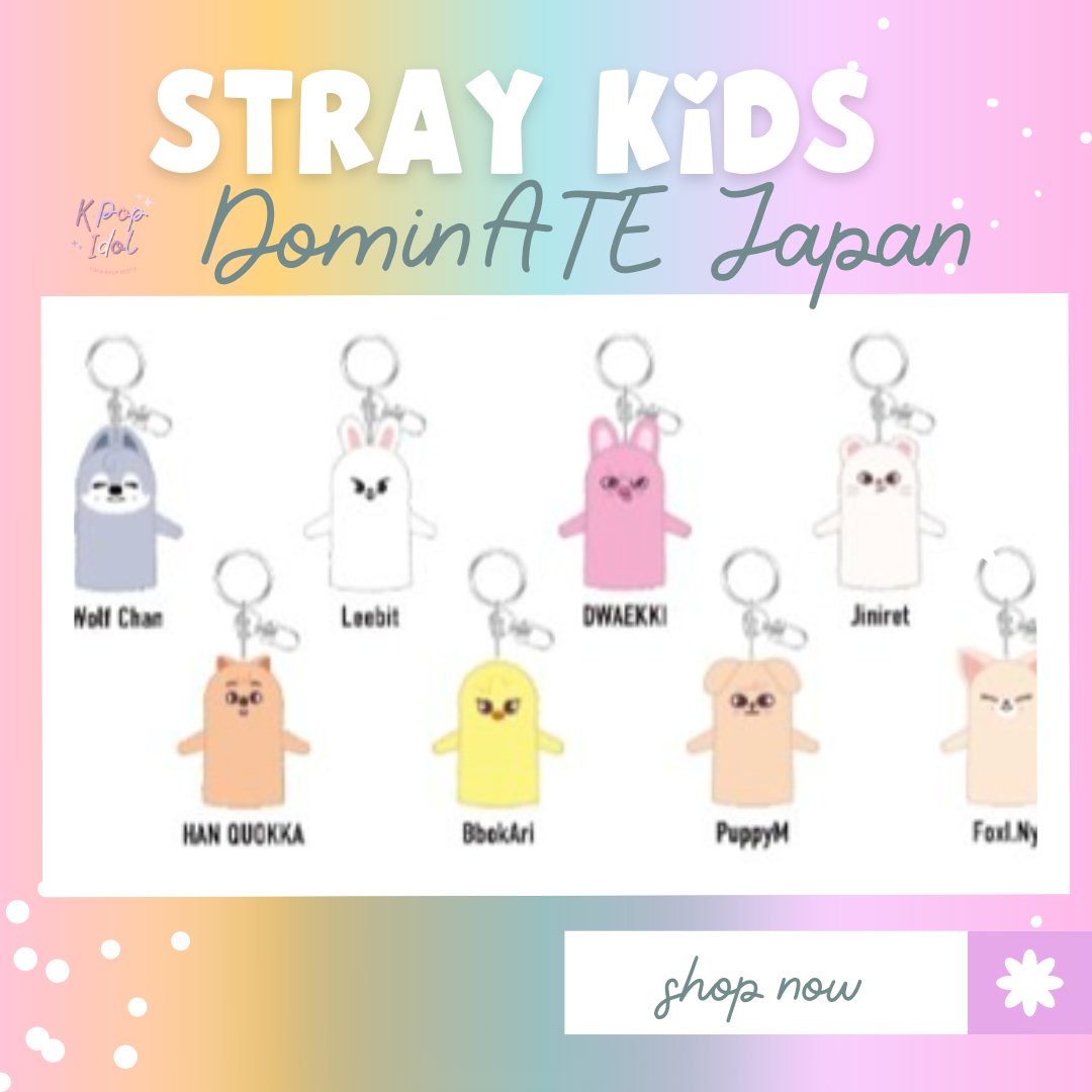 (Pre Order) Stray Kids World Tour DominATE Japan: FINGER PUPPET KEY HOLDER - KPop Idol