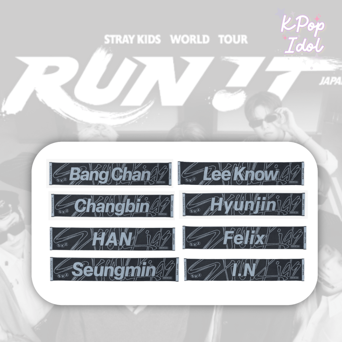 (Pre Order) Stray Kids - World Tour <Run It Japan> Official MD: MUFFLER TOWEL - KPop Idol