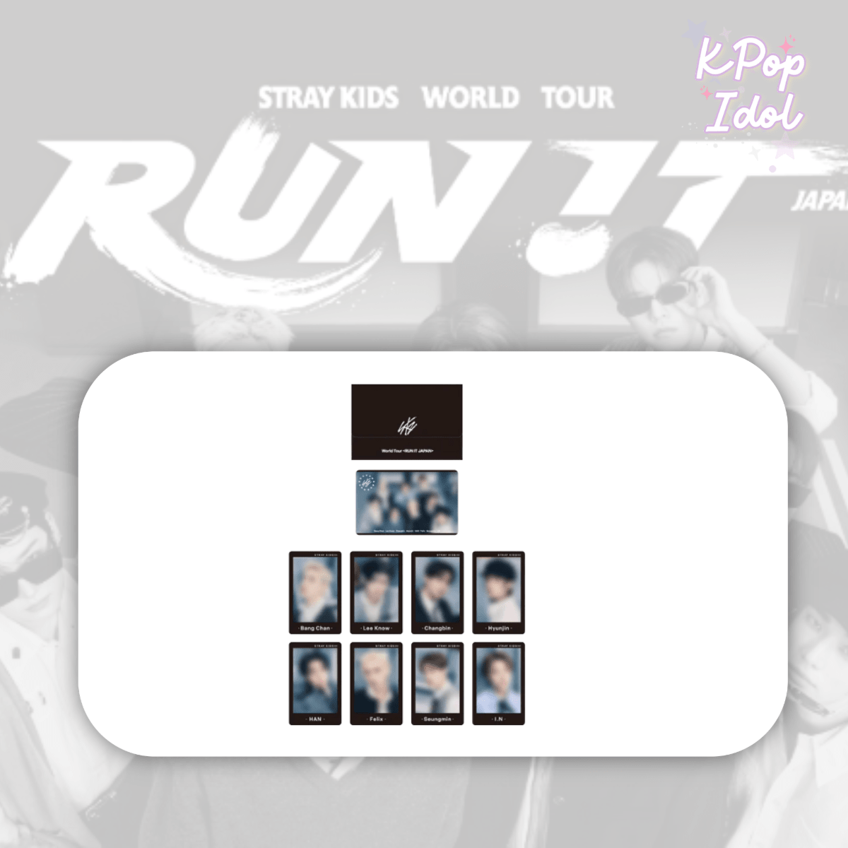 (Pre Order) Stray Kids - World Tour <Run It Japan> Official MD: PHOTO CARD SET（9PIECES）【A】 - KPop Idol