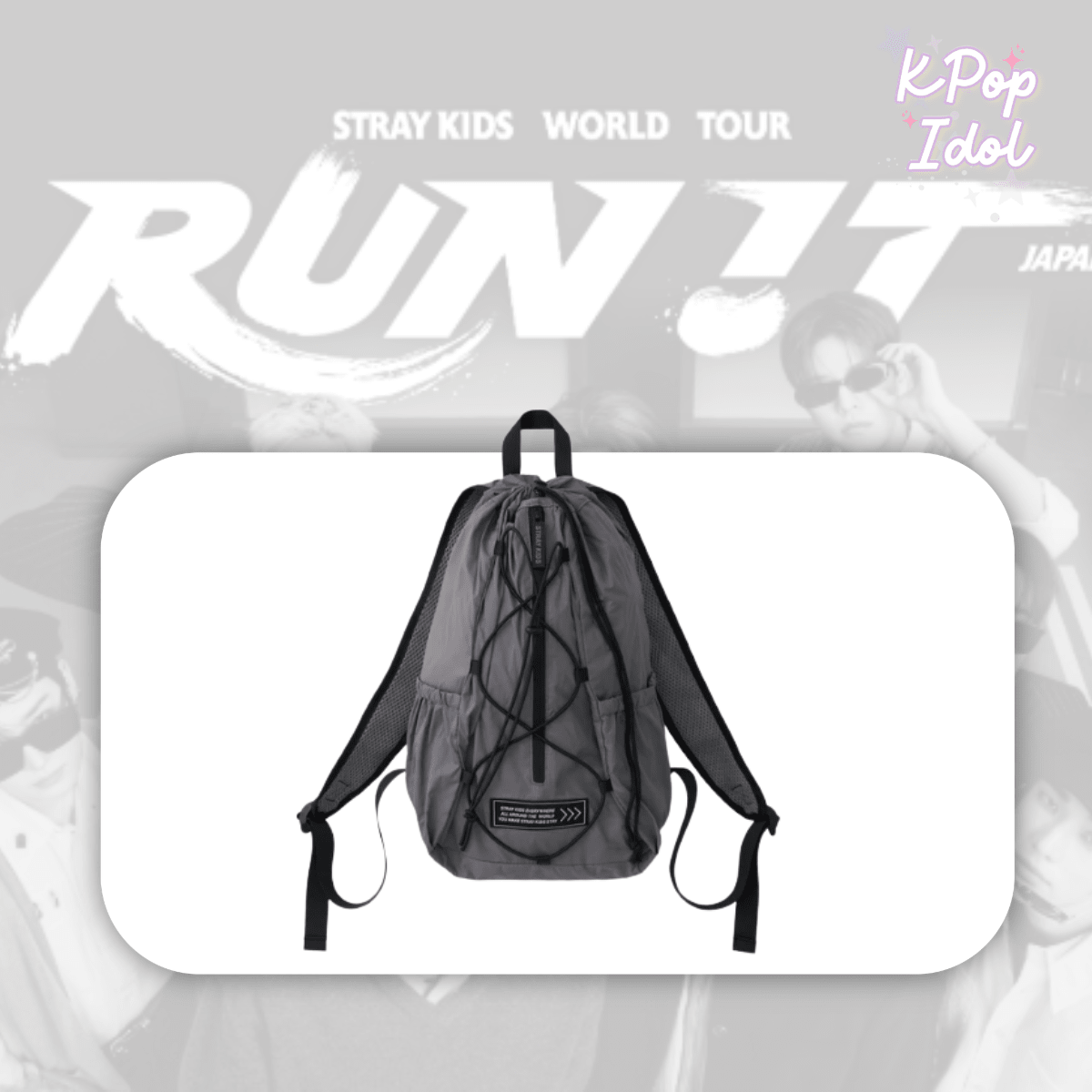 (Pre Order) Stray Kids - World Tour <Run It Japan> Official MD: PORTABLE BACKPACK - KPop Idol
