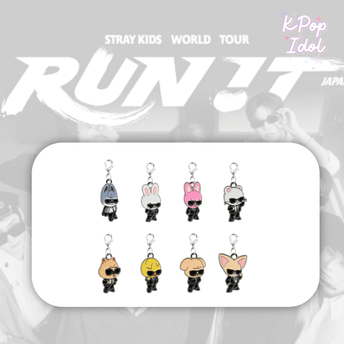 (Pre Order) Stray Kids - World Tour <Run It Japan> Official MD: RANDOM KEY HOLDER CHARM - KPop Idol