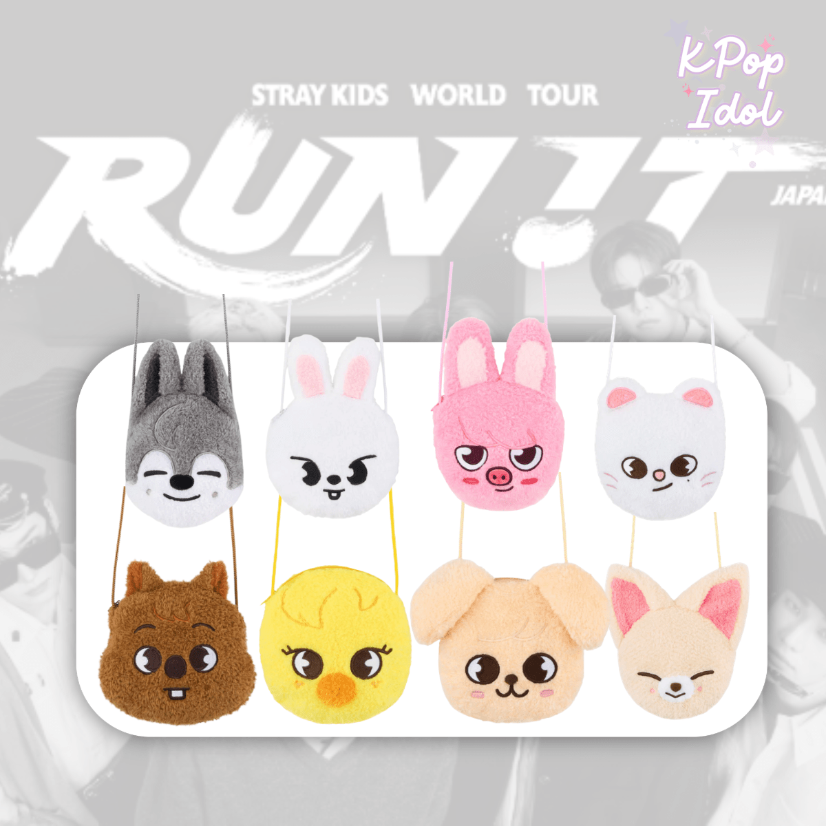 (Pre Order) Stray Kids - World Tour <Run It Japan> Official MD: SHOULDER POUCH - KPop Idol